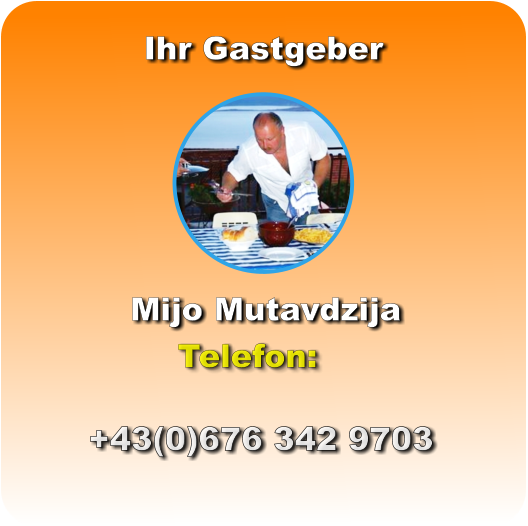 Ihr Gastgeber Mijo Mutavdzija +43(0)676 342 9703 Telefon: